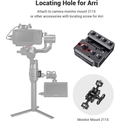  SMALLRIG Monitor Mount Holder for DJI Ronin S & Ronin SC Gimbal Accessories Mounting Plate, w/ 1/4” Thread 3/8” Locating Hole NATO Rail for Magic Arm Handle - 2214