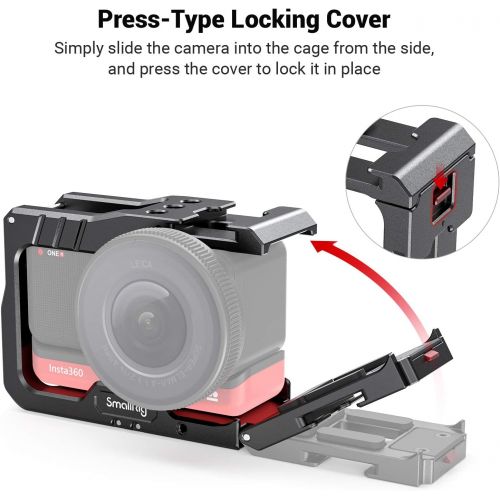 SMALLRIG Video Vlogging Camera Cage Compatible with Insta360 ONE R Camera - 2798