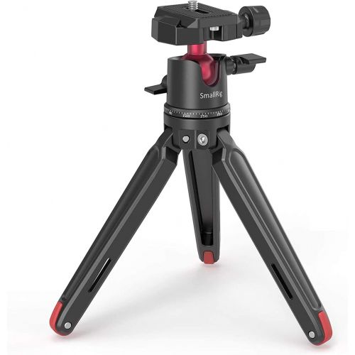  SmallRig Mini Tripod for Camera, Updated Desktop Tabletop Tripod with Arca-Type Compatible QR Plate, 360° Ball Head and 1/4 Screws Portable for Compact Cameras DSLRs, Phone, Gopro