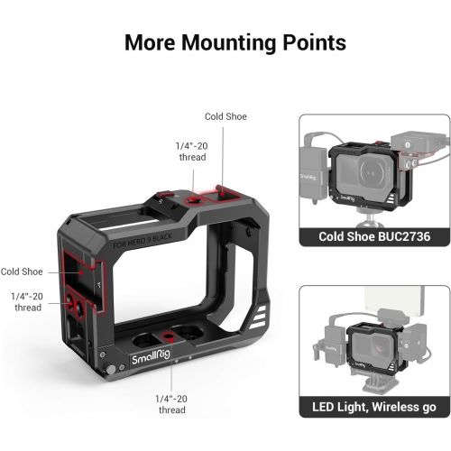  SmallRig Hero10 Cage/9 Cage for GoPro Hero9 Black 3084