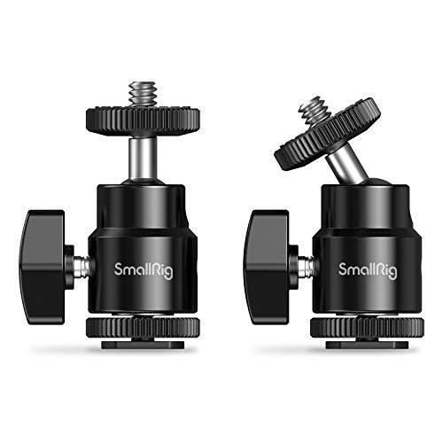  SMALLRIG 1/4 Camera Hot Shoe Mount with Additional 1/4 Screw (2pcs Pack) - 2059