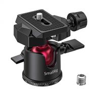 SmallRig Mini Ball Head, Tripod Head Camera 360° Panoramic with 1/4 Screw 3/8 Thread Mount and Arca-Type QR Plate Metal Ball Joint for Monopod, DSLR, Phone, Gopro, Max Load 4.4lbs/