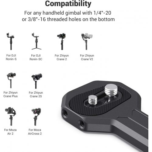  SMALLRIG Aluminum Side Handle Compatible with DJI Ronin-S/SC & ZHIYUN Crane 2S/2/V2 & MOZA Air 2/AirCorss 2 Gimbals - 2786