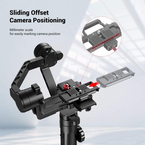  SMALLRIG Offset Plate Kit for BMPCC 4K and 6K Compatible with DJI Ronin S Zhiyun Crane 2 Moza Air 2 - BSS2403