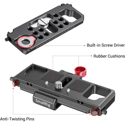  SMALLRIG Offset Plate Kit for BMPCC 4K and 6K Compatible with DJI Ronin S Zhiyun Crane 2 Moza Air 2 - BSS2403