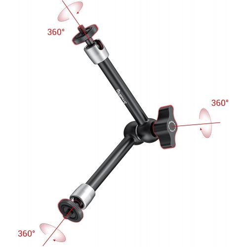  SMALLRIG 9.5 inch Adjustable Articulating Magic Arm with Both 1/4 Thread Screw for LCD Monitor/LED Lights - 2066