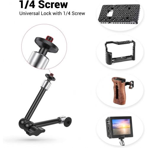  SMALLRIG 9.5 inch Adjustable Articulating Magic Arm with Both 1/4 Thread Screw for LCD Monitor/LED Lights - 2066