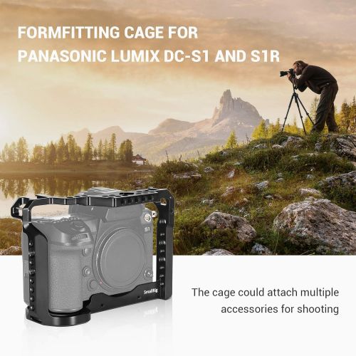  SmallRig Camera Cage for Panasonic Lumix DC-S1 and S1R with Cold Shoe and NATO Rail CCP2345