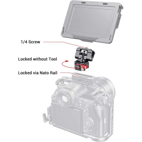  SmallRig Field Monitor Holder Mount with Quick Release NATO Clamp for 5 inch and 7 inch Monitor, Swivel and Tilt - 2347