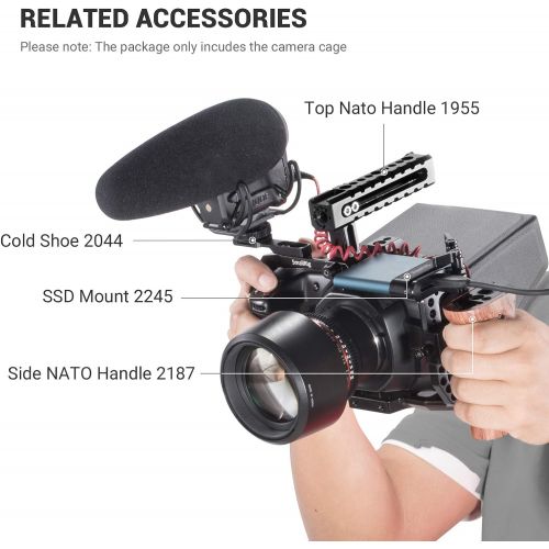  [아마존베스트][New Version] SMALLRIG BMPCC 4K & 6K Cage for Blackmagic Design Pocket Cinema Camera 4K & 6K w/Cold Shoe, NATO Rail  2203