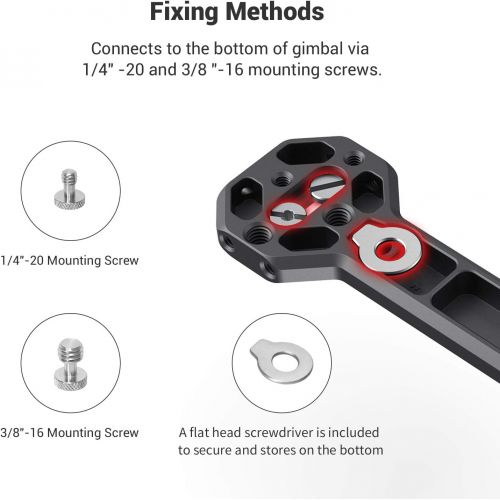  [아마존베스트]SMALLRIG Aluminum Side Handle Compatible with DJI Ronin-S/SC & ZHIYUN Crane 2S/2/V2 & MOZA Air 2/AirCorss 2 Gimbals - 2786