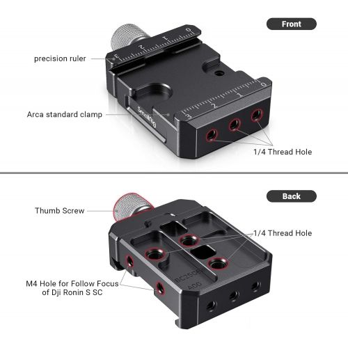  [아마존베스트]SMALLRIG DSLR and Mirrorless Quick Release Clamp and Plate for Arca-Type Standard Compatible with DJI Ronin S/SC ZHIYUN Crane Series Weebill S Gimbal - DBC2506