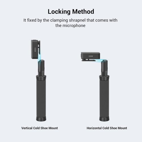  SmallRig Interview Microphone Handle , Stretchable Mic Handle for RODE Wireless Go , for DJI Mic, for Hollyland Lark 150, for Synco G1/A2 and Other Wireless Lavalier Microphones wi