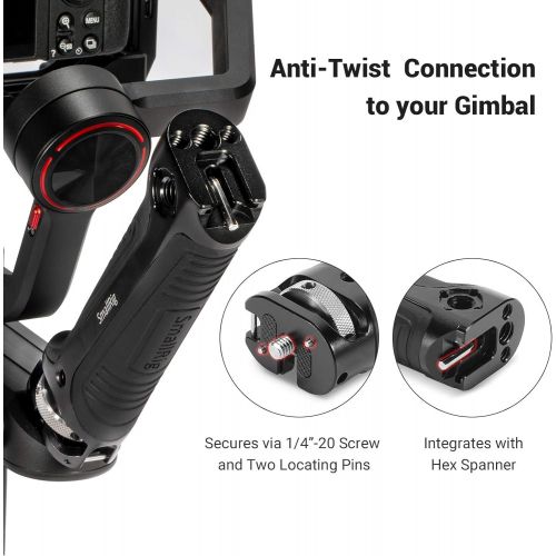  [아마존베스트]SmallRig Handle Grip Handgrip for Zhiyun-Tech WEEBILL-S Gimbal with Cold Shoe Mount Built-in Wrench, Multiple Threaded Holes - BSS2636