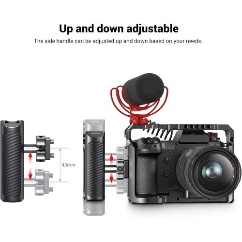  [아마존베스트]SMALLRIG Universal Aluminum Side Handle Grip for DSLR Camera Cage with Cold Shoe Mount Built-in Wrench, 1/4 Threaded Holes - HSS2425