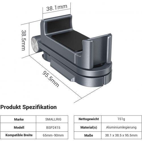  [아마존베스트]SMALLRIG Camera Tripod Mini Tripod Flexible 360° Ball Head with 1/4 Screw Mount for Canon Sony Nikon Panasonic DSLR GoPro Smartphone CNC Aluminium