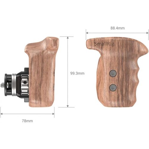  SmallRig SMALLRIG Right Side Wooden Grip with Rosette Bolt-On Mount - 2083