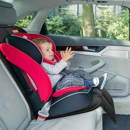  Car Seat Protector, Smart eLf 2Pack Seat Protector Protect Child Seats with Thickest Padding and Non-Slip Backing Mesh Pockets for Baby and Pet