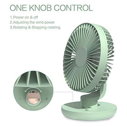  [아마존베스트]SmartDevil USB Fan Portable Personal Fan Quiet Electric Fan Small Table Fan with Adjustable for Home, Office, Travel, Outdoor, Green