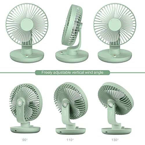  [아마존베스트]SmartDevil USB Fan Portable Personal Fan Quiet Electric Fan Small Table Fan with Adjustable for Home, Office, Travel, Outdoor, Green