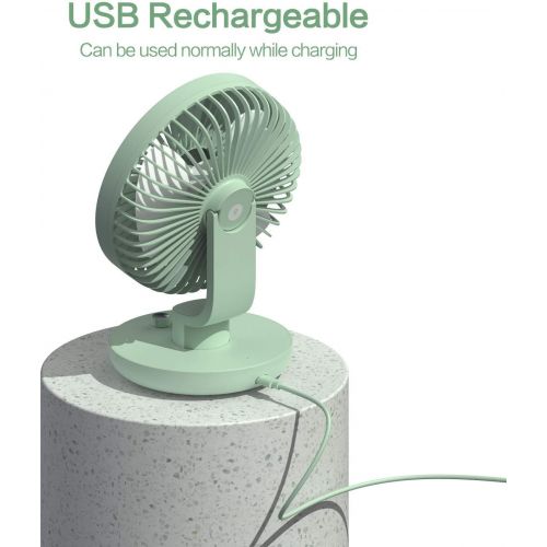  [아마존베스트]SmartDevil USB Fan Portable Personal Fan Quiet Electric Fan Small Table Fan with Adjustable for Home, Office, Travel, Outdoor, Green