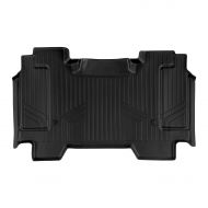 SMARTLINER Floor Mats 2nd Row Liner Black for 2019 Ram 1500 Crew Cab with 1st Row Captain or Bench Seats