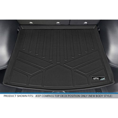  SMARTLINER All Weather Cargo Liner Floor Mat Black for 2017-2018 Jeep Compass Top Deck Position Only (New Body Style)