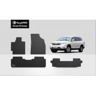 SMARTLINER ToughPRO Floor Mats 1st + 2nd + 3rd Row Compatible with Toyota Highlander - All Weather - Heavy Duty - (Made in USA) - Black Rubber - 2008, 2009, 2010, 2011, 2012, 2013