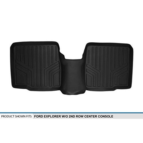  SMARTLINER MAX LINER B0082 Custom Fit Floor Mats Liner Black for 2011-2019 Ford Explorer Without 2nd Row Center Console