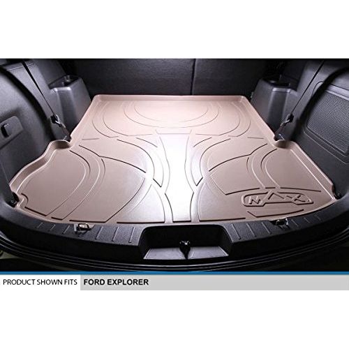  SMARTLINER MAX LINER D1082 All Weather Custom Fit Cargo Trunk Liner Floor Mat Behind 2nd Row Tan for 2011-2019 Ford Explorer