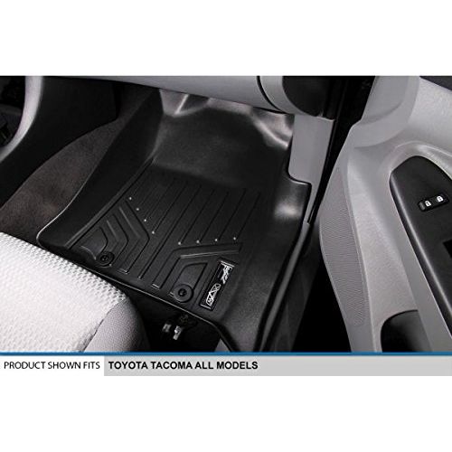  SMARTLINER MAXLINER Floor Mats 1st Row Liner Set Black for 2005-2011 Toyota Tacoma (No Manuals - Fits All Cab Sizes)