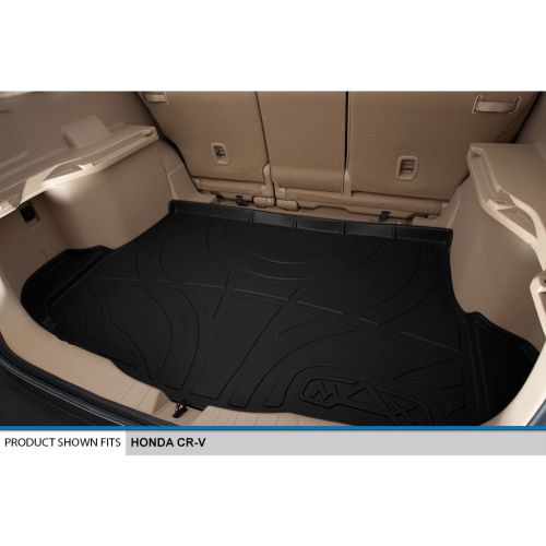  SMARTLINER MAXFLOORMAT Floor Mats and MAXTRAY Cargo Liner for Honda CR-V (2007-2011) Complete Set (Black)