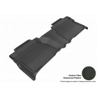 SMARTLINER 3D MAXpider Second Row Custom Fit All-Weather Floor Mat for Select Toyota Tundra Models - Kagu Rubber (Black)