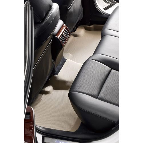  SMARTLINER 3D MAXpider Second Row Custom Fit All-Weather Floor Mat for Select Toyota Tundra Models - Kagu Rubber (Black)
