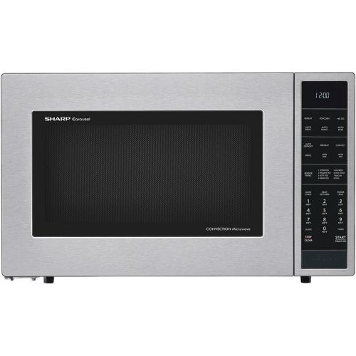  Sharp 1.5 Cu. Ft. 900W Convection Microwave Oven, Stainless Steel