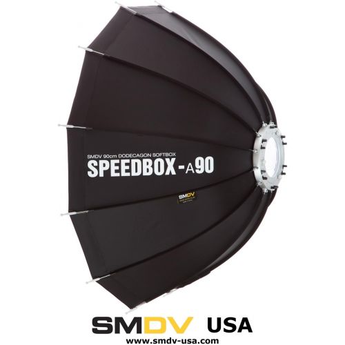  SMDV Alpha Speedbox-A90B - Professional 36 inch (90 cm) Quick Folding Dodecagon Softbox with Bowens Mount