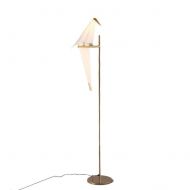 SMEAMUS Creative Led Floor Lamp Fashion Art Origami Crane Lamp Acrylic Material Tall Standing Pole Uplight Lamp for Bedroom Reading Restaurant Cafe Living Room Office 183x40cm/72inx15.74i