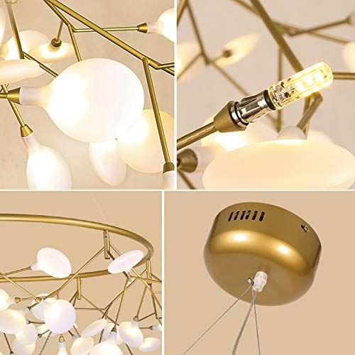  Sputnik Firefly Chandelier Led Pendant Lighting Ceiling Light Fixture Hanging Lamp by SMEAMUS (27 Heads)