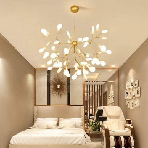  Sputnik Firefly Chandelier Led Pendant Lighting Ceiling Light Fixture Hanging Lamp by SMEAMUS (27 Heads)