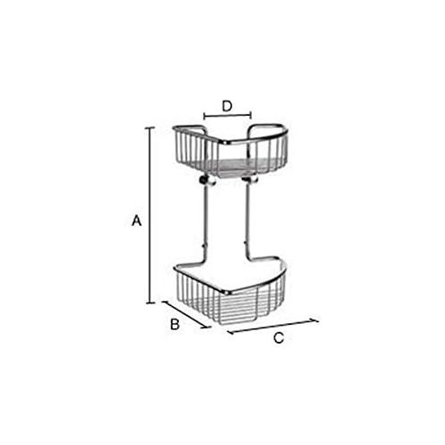  Smedbo SME_DK1022 Soap Basket Corner 2 Level, Polished Chrome