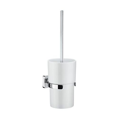  Smedbo OK333P Toilet Brush Wall mount, Polished ChromeWhite Porcelain