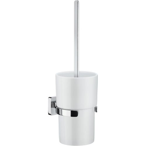  Smedbo OK333P Toilet Brush Wall mount, Polished ChromeWhite Porcelain