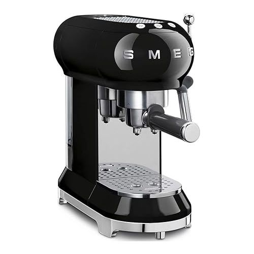 스메그 Smeg Espresso Machine, 1 liters, Black ECF01 BLUS