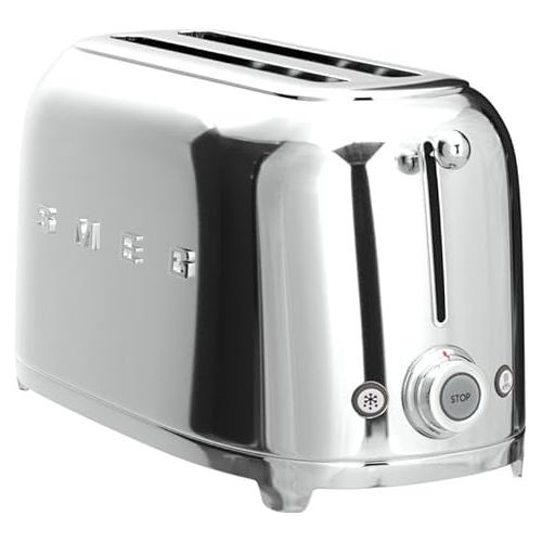 스메그 Smeg 4-Slice Toaster-Chrome