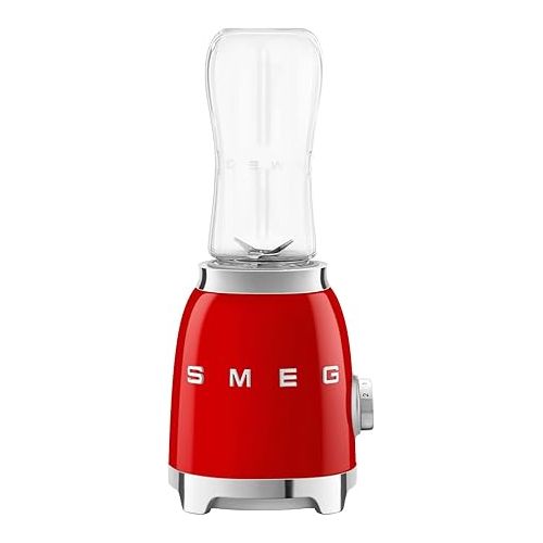 스메그 SMEG Retro Personal Blender with 2 Bottles PBF01RDUS, Red, Medium