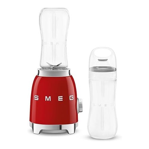 스메그 SMEG Retro Personal Blender with 2 Bottles PBF01RDUS, Red, Medium