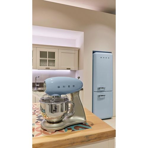 스메그 Smeg 50's Retro Pastel Blue Stand Mixer, Large