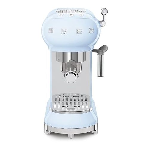 스메그 SMEG Espresso Machine, Paster Blue ECF01PBUS