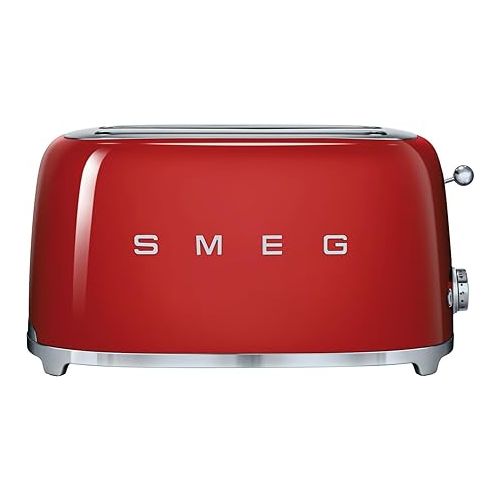 스메그 SMEG TSF02RDUS 50's Retro Style 4 Slice Toaster, Red, large