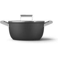 Smeg Black 5-Quart 9.5-Inch Casserole Dish with Lid